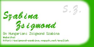 szabina zsigmond business card